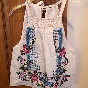 Free People Crochet/Embroidered top